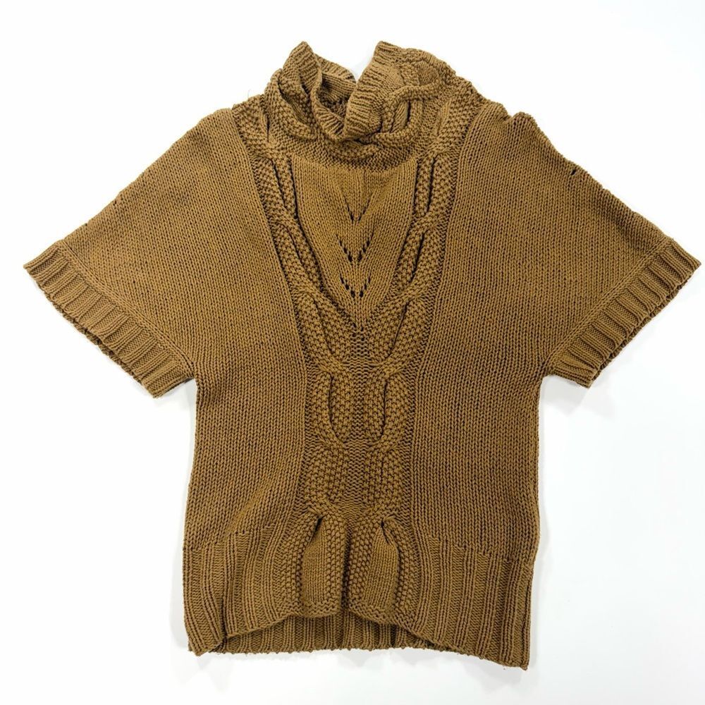 Anthropologie Guinevere Cotton Cowl Turtleneck Short sleeve Sweater – Size XS